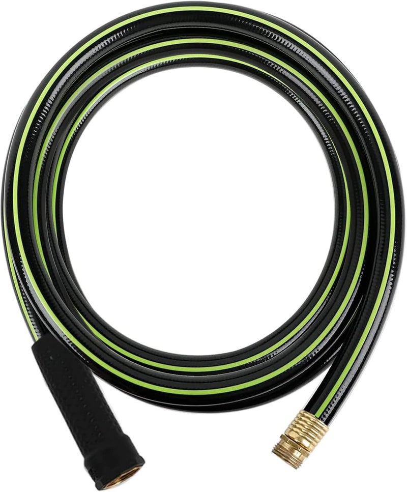 WORTH Leader Short Garden Hose 3/4 in. x 10 ft. -No Kink, Flexible, Leakproof, Male to Female Fittings -Heavy Duty Durable PVC Lightweight Water Pipe with Brass Aluminum End for Household & Commercial - Image 1