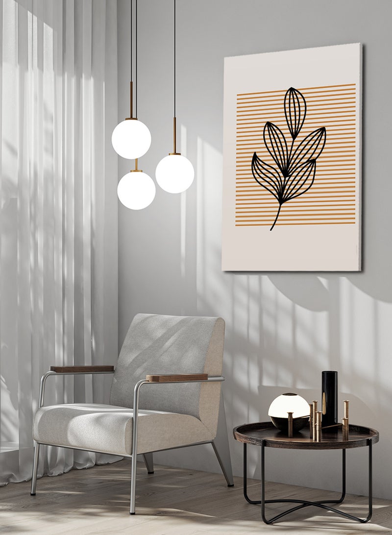 لوحة كانفاس على إطار خشبي بتصميم نبات ستايل بوهيمي - Image 2