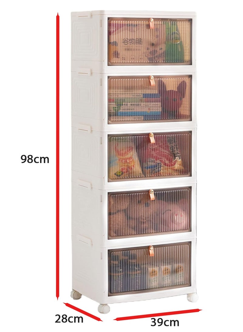 تشولوفز صناديق تخزين بلاستيكية بأغطية، وحاويات تخزين قابلة للتكديس بعجلات، وصناديق تخزين قابلة للطي، وصناديق تخزين قابلة للطي، وحاويات تخزين قابلة للطي متعددة الأغراض للمنزل والمكتب - Image 3