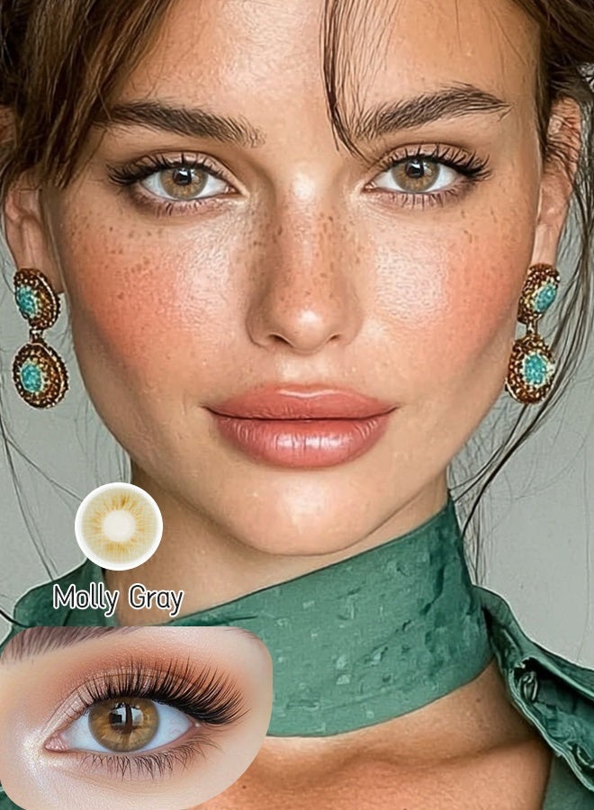 عيون غامضة عدسات رمادية "Molly" 14.00 مم 6 أشهر - Image 1
