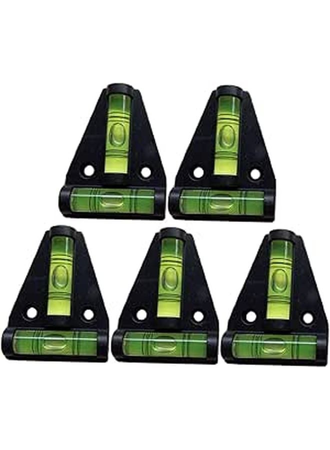 5Pcs Black Triangle T Shape Bubble Leveler Tool With Dual Direction Vial - Image 1