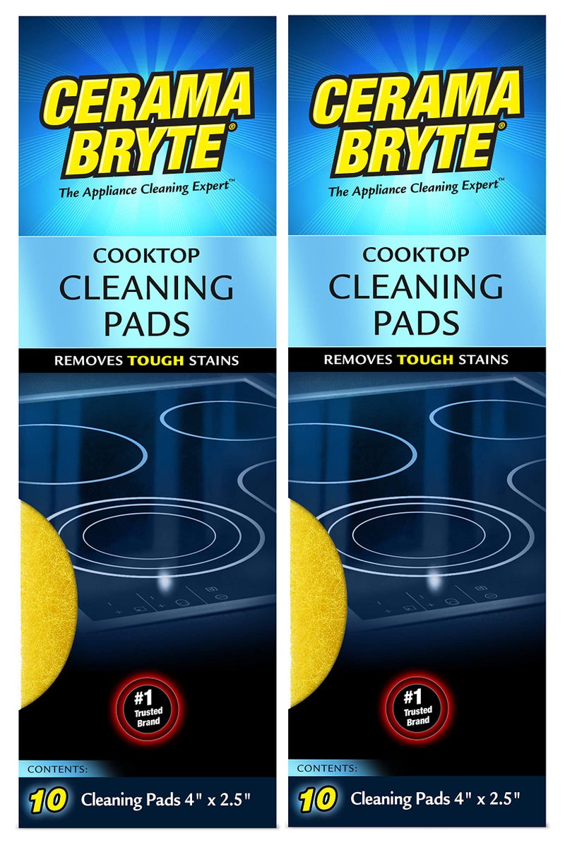 Cerama Bryte Cooktop Cleaning Pads 10Count 2 Pack