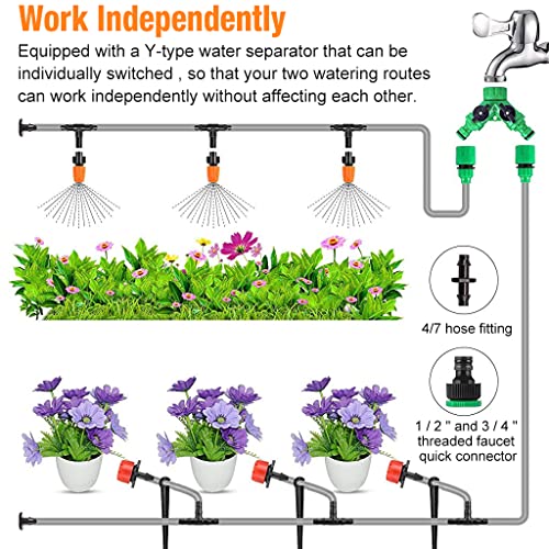 ELEPHANTBOAT® 30m Adjustable Automatic Drip Micro DIY Irrigation Kit Plant Water Saving System,Heavy Duty Tube Watering Kit for Patio,Lawn,Garden,Greenhouse,Flower Bed - Image 3