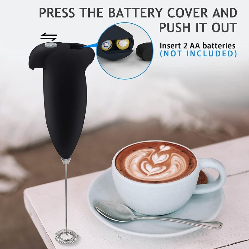 KhuHap Coffee Frother Electric Handheld Milk Frother for Cappuccino Latte Matcha and Cold Coffee Maker Battery Operated Stainless Steel Easy to Clean Pack of 1 Multicolor - Image 3