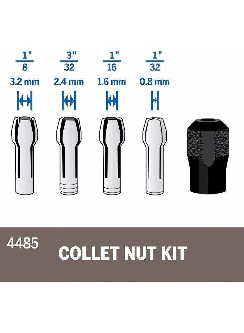 DREMEL Quick Change Rotary Tool Collet Nut Set Medium - Image 2