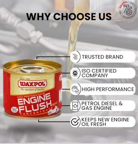 Waxpol Engine Flush 50ml | Removes Sludge, Carbon & Deposits | Improves Engine Performance & Oil Circulation | Suitable for Cars & Bikes - Image 2