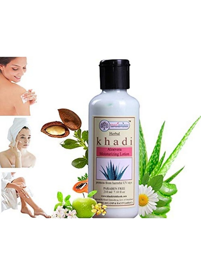 Khadi Rishikesh Ayurvedic Aloevera Moisturizing Body Lotion(à¤à¤²à¥ à¤µà¥à¤°à¤¾ à¤¬à¥à¤¡à¥ à¤²à¥à¤¶à¤¨) For Long-Lasting Moisturization, Body Lotion for Dry, Rough Skin PARABEN FREE,WOMEN & MEN -210ML - Image 2