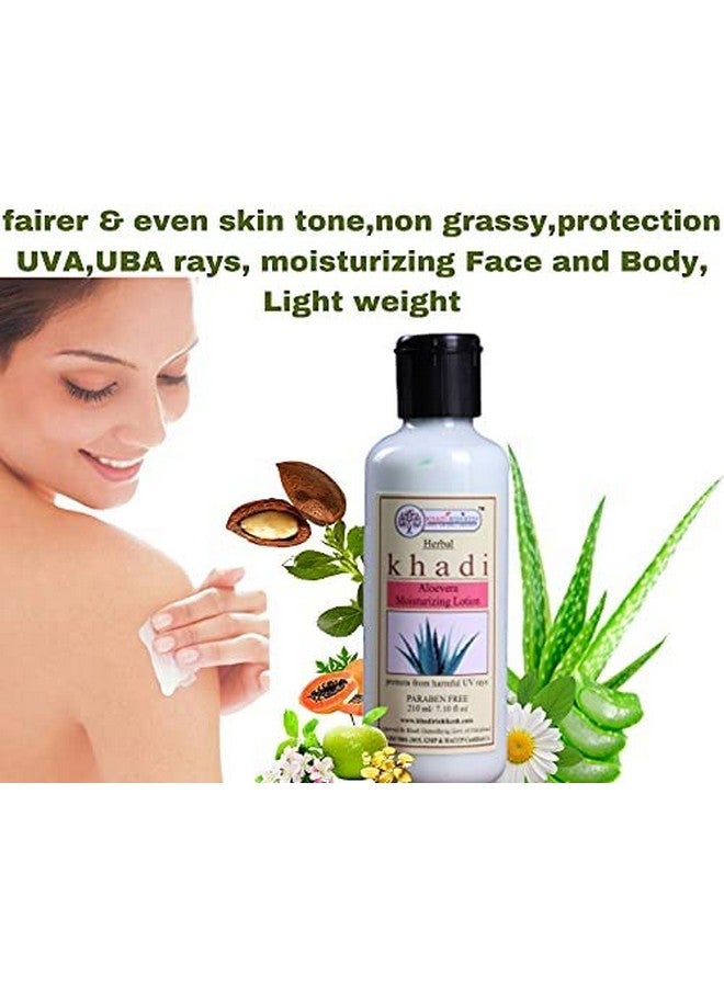 Khadi Rishikesh Ayurvedic Aloevera Moisturizing Body Lotion(à¤à¤²à¥ à¤µà¥à¤°à¤¾ à¤¬à¥à¤¡à¥ à¤²à¥à¤¶à¤¨) For Long-Lasting Moisturization, Body Lotion for Dry, Rough Skin PARABEN FREE,WOMEN & MEN -210ML - Image 3