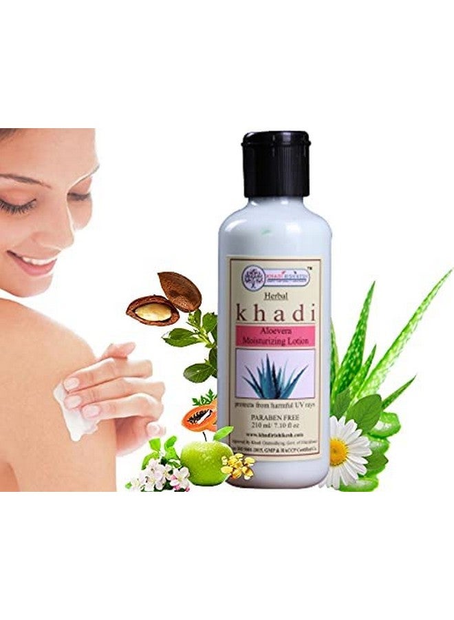 Khadi Rishikesh Ayurvedic Aloevera Moisturizing Body Lotion(à¤à¤²à¥ à¤µà¥à¤°à¤¾ à¤¬à¥à¤¡à¥ à¤²à¥à¤¶à¤¨) For Long-Lasting Moisturization, Body Lotion for Dry, Rough Skin PARABEN FREE,WOMEN & MEN -210ML - Image 1