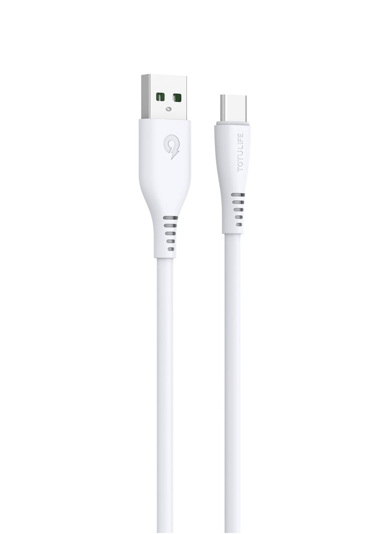 Totulife FLEX Series Cable Type-C 3.0A 1M - White  - Image 5