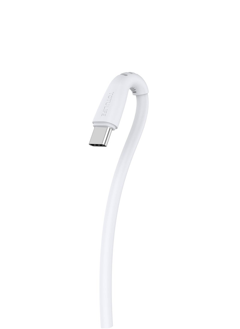 Totulife FLEX Series Cable Type-C 3.0A 1M - White  - Image 2