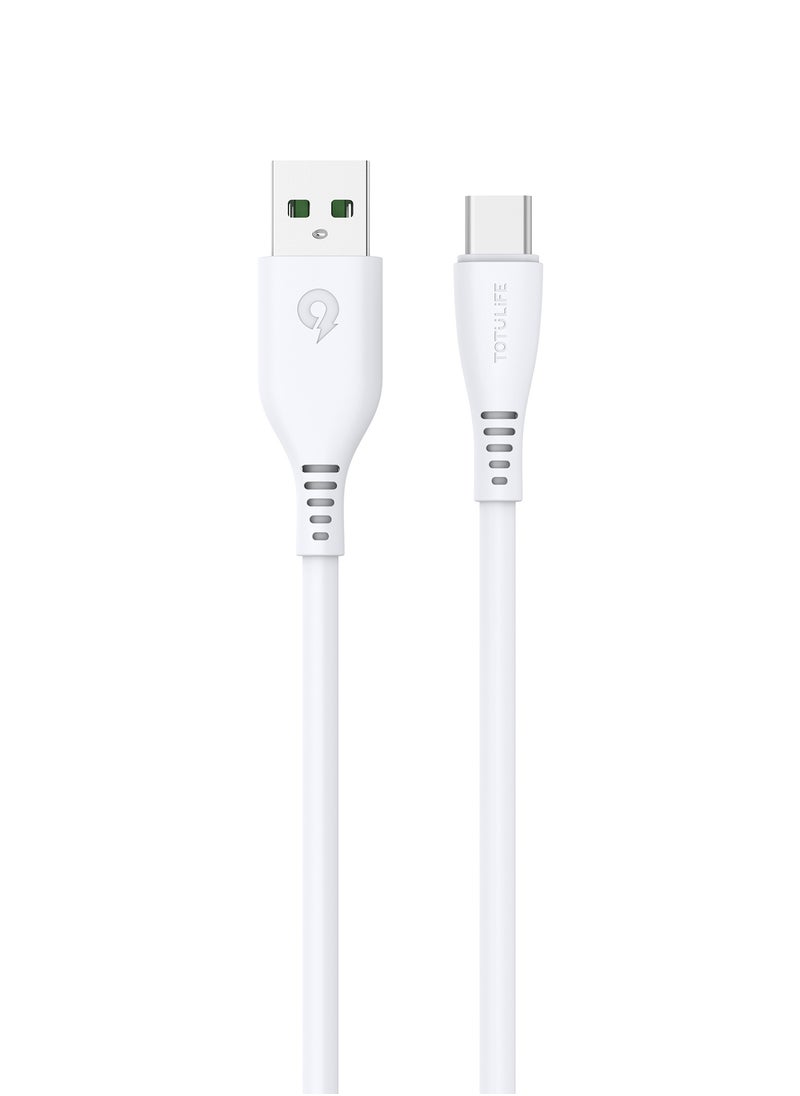 Totulife FLEX Series Cable Type-C 3.0A 1M - White  - Image 3