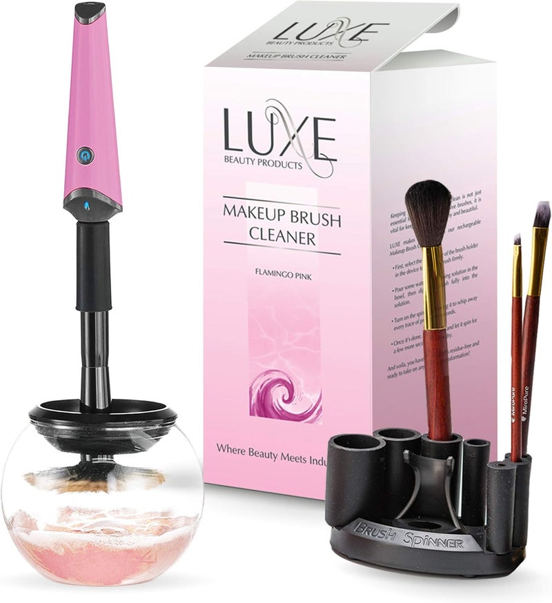 Luxe Pink Electric Makeup Brush Cleaner - Image 1
