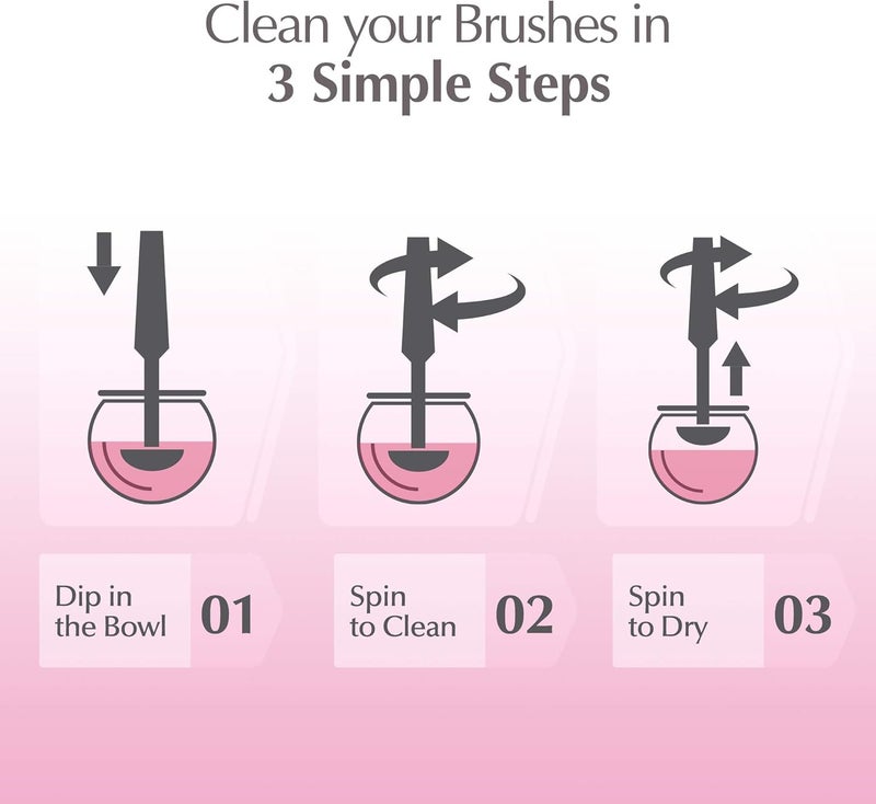 Luxe Pink Electric Makeup Brush Cleaner - Image 3