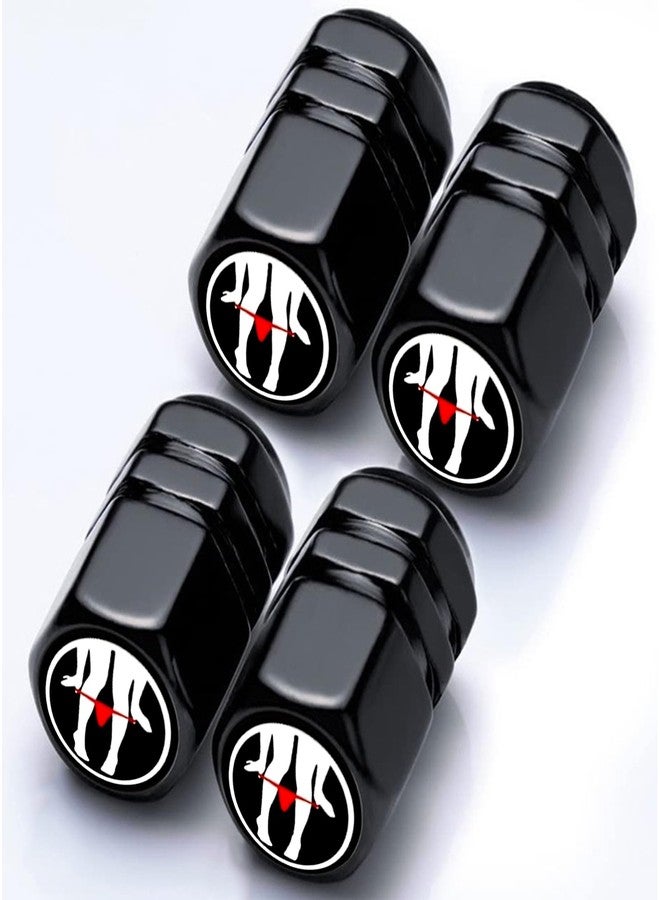 Ldntly Tire Valve Stem Caps Funny Car Accessories 4-Pack-Aluminum Alloy Rust-Proof Universal Dust Covers Tire Air Cap for Car, SUV, Bike, Motorcycle,Funny Gifts - Image 1