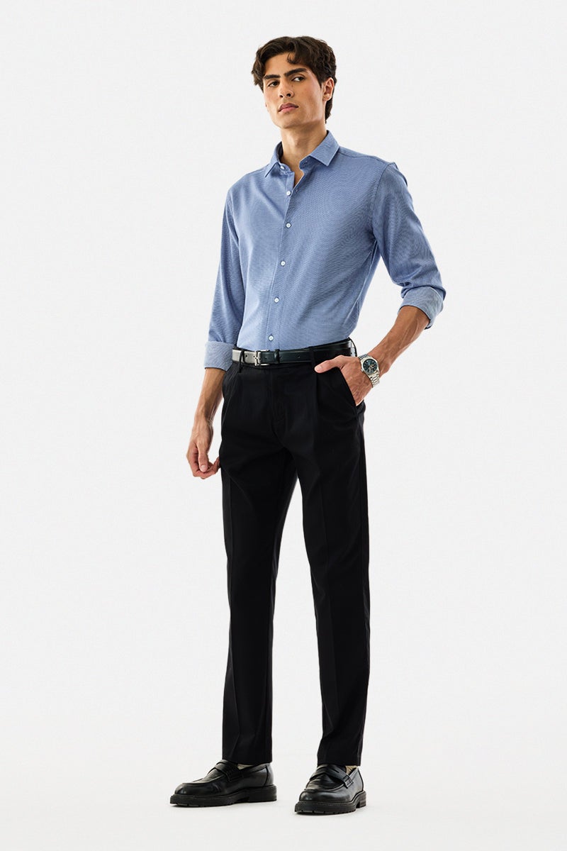 SNITCH Slim Fit Stretch Pleated Trousers - Image 2