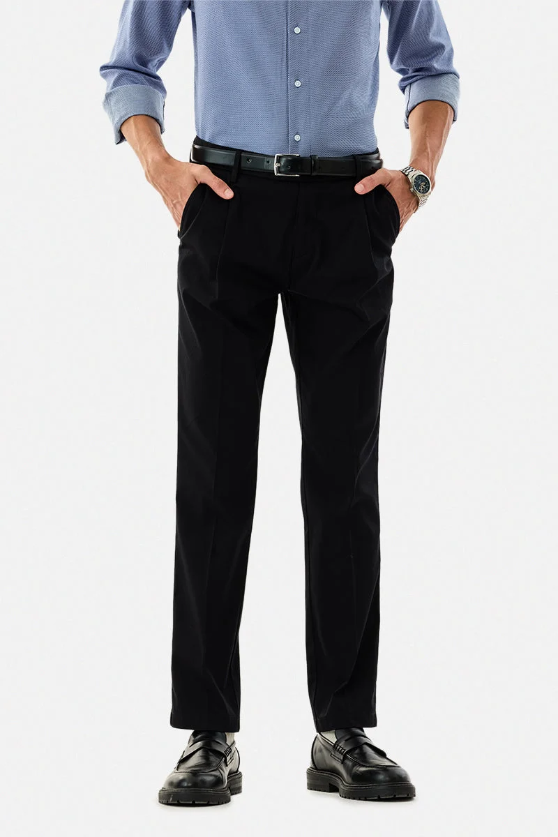 SNITCH بنطلون بقصة ضيقة مطوي بخصر مطاطي