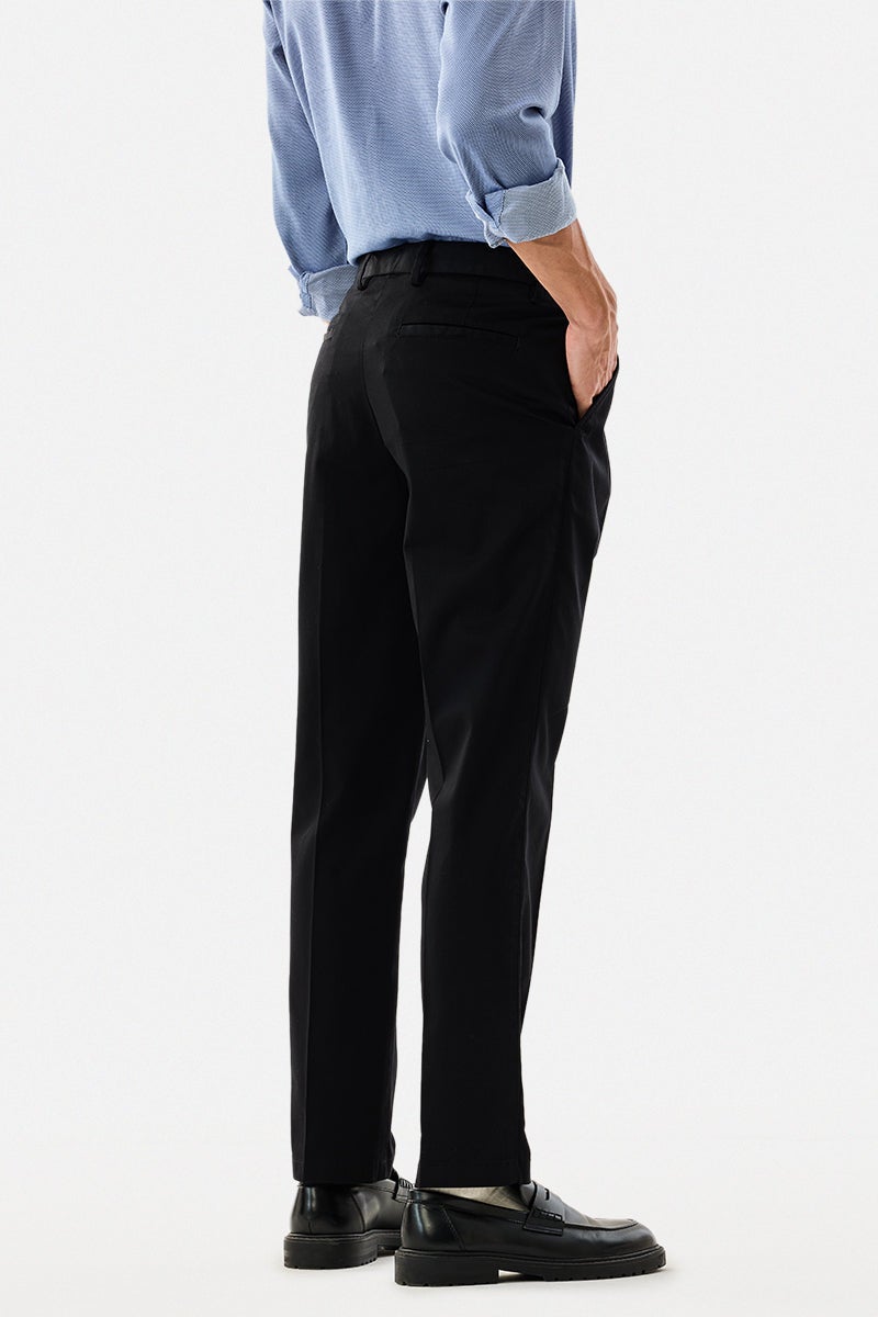 SNITCH Slim Fit Stretch Pleated Trousers - Image 5