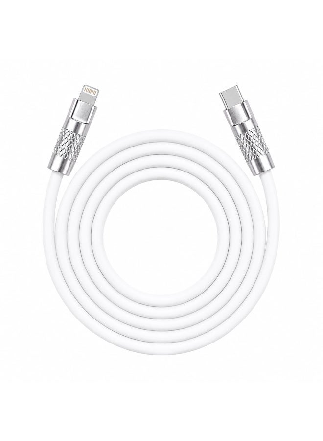 كابل للشحن السريع ونقل البيانات (120 سم) مزود بموصلات USB-C وLightning. متوافق مع أجهزة iPhone وiPad. الطراز RC-C053. - Image 1