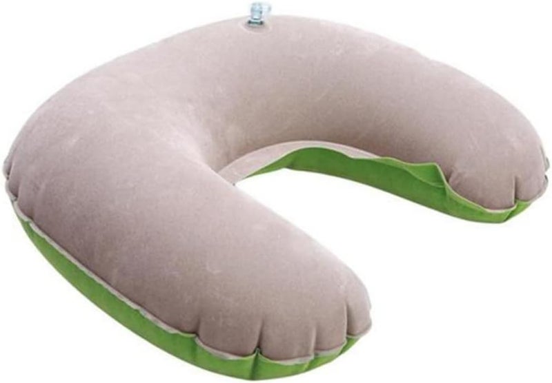 Inflatable Travel Pillow Comfortable Neck Shape Cushion for Airplanes Cars Outdoor Use Lightweight Design for Easy Carrying Red Color Air Pressure for Comfort - Image 5