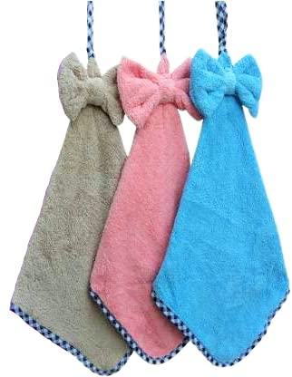 NEERAK Microfiber Hanging Hand Towel for Wash Basin, Kitchen Basin 300 GSM (Pack of 4) - Image 1