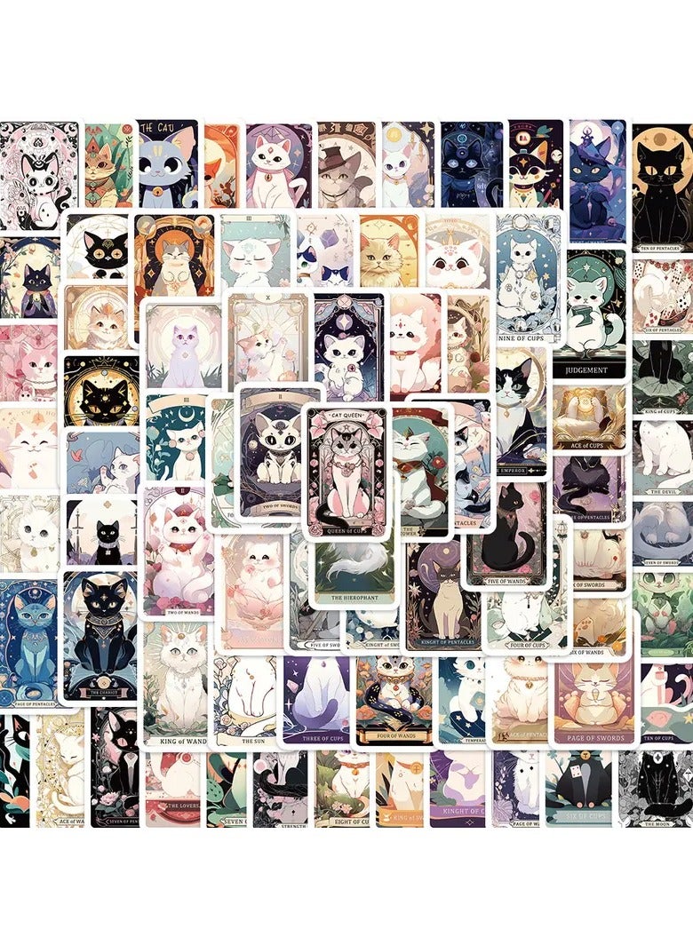 Goolsky 78pcs cat Funny Doodle Aesthetics Cartoon Waterproof Stickers Pack for Adults Bottle DIY Laptop Skateboard Luggage Party Decoration - Image 1