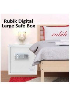 Large Safe Box for Home Office with Digital Keypad and Key Lock, Security Locker Protect Documents Cash Jewelry Passports (Size 40x38x30cm) white - pzsku/Z187F7EBA96AF38D2FDD6Z/45/_/1705302563/dbb81211-4a71-449b-b78d-dab24ed3551e