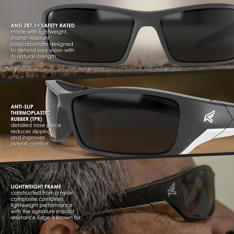 Edge SR116 Reclus Wrap-Around Safety Glasses with Anti-Scratch and UV Protection - Image 4