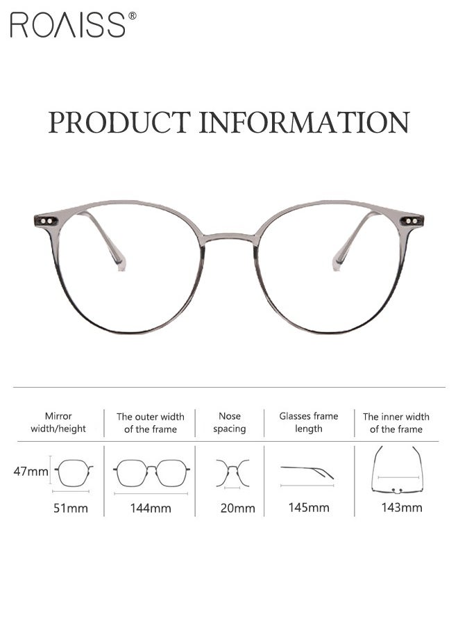 roaiss - Women's Blue Light Blocking Glasses Blue Light Filter Computer Reading Gaming TV Phones Round Eyeglasses Fashion Anti Eyestrain Headache Eyewear - Image 1