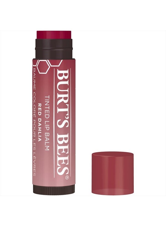 Burt's Bees بلسم شفاه ملون، داليا حمراء، 0.15 أونصة - Image 1