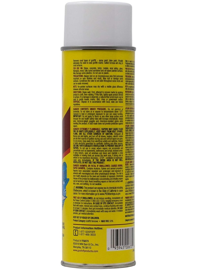 GOOF OFF Goof Off Pro Strength FG673 Graffiti Remover Aerosol Can, 16 oz  - Image 2