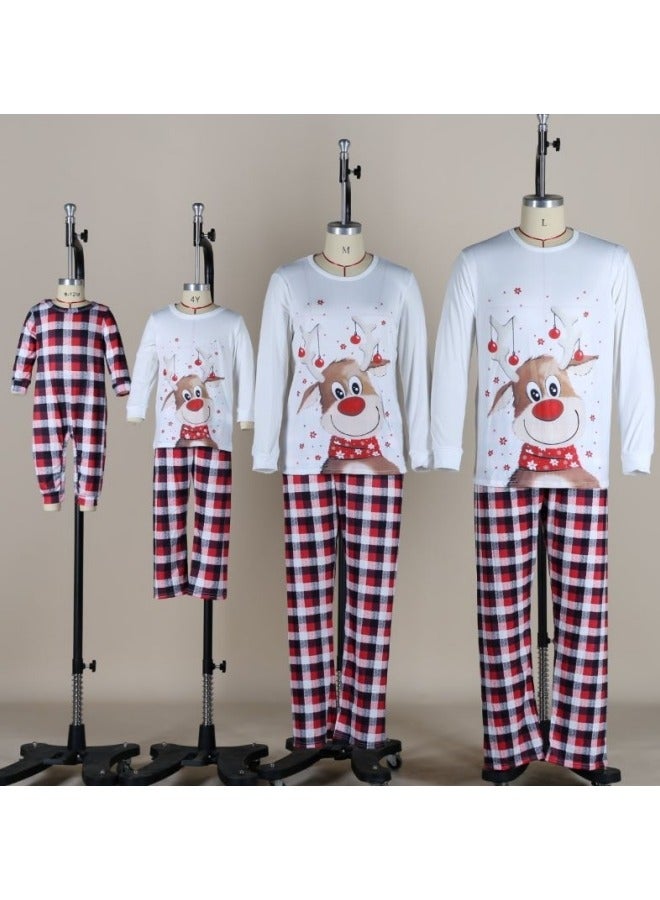 CCOVERY طقم بيجامات متطابقة للعائلة - غزال لطيف للبالغين والأطفال وملابس نوم للأطفال - ملابس متطابقة للعائلة لعيد الميلاد - Image 2
