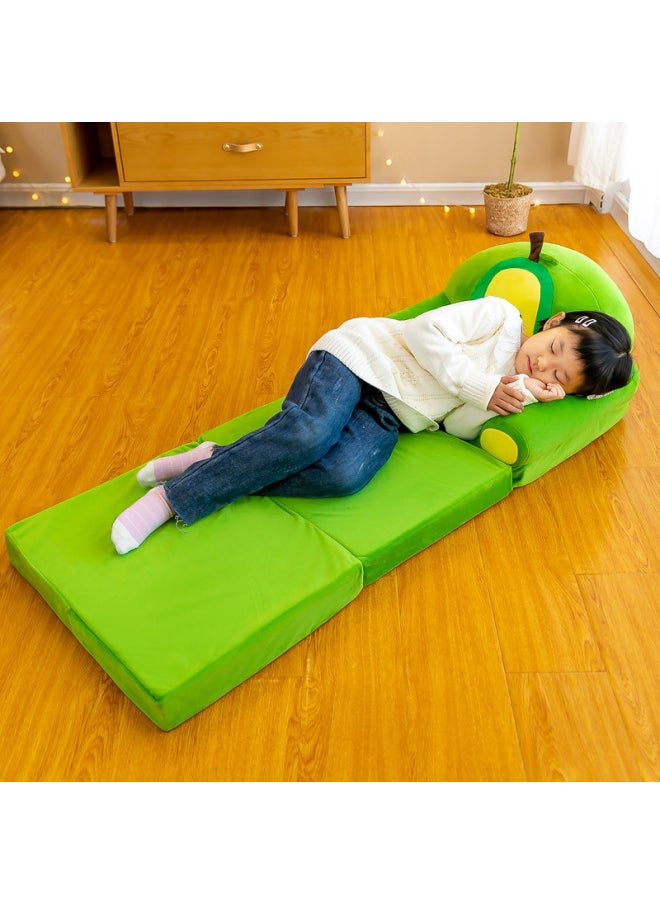 null - Long Children's Folding Sofa Bed Cartoon Baby Seat Kindergarten Nap Bed Lazy Small Sofa Wholesale-Color:Pink Monkey-Height:Three Layers (length 115cm, Width 50cm) - Image 1
