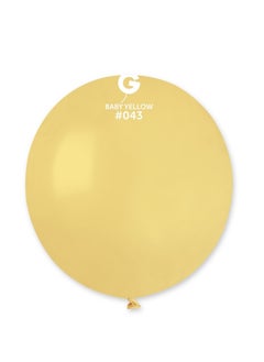 Gemar 19" Standard Baby Yellow Latex Balloon 10Ct  - Image 1