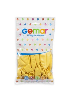 Gemar 19" Standard Baby Yellow Latex Balloon 10Ct  - Image 2