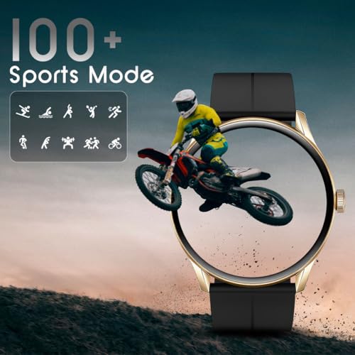 PunnkFunnk Glavito Round Dial Smartwatch 1.49" AMOLED Display, 100+ Sports Modes, IP67, Health Tracking, Bluetooth Calling, Crown Control, 100+ Watch Faces for Men & Women (Magnetic Black) - Image 5