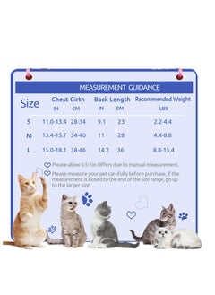 SYOSI Cat Recovery Suit, Cat Surgery Recovery Suit, Kitten Surgical Full Bodysuit, Cat Onesie for Cats, for Abdominal Wound Protector Anti Licking After Surgery, for Small Male & Female Pets Blue Medium  - Image 5