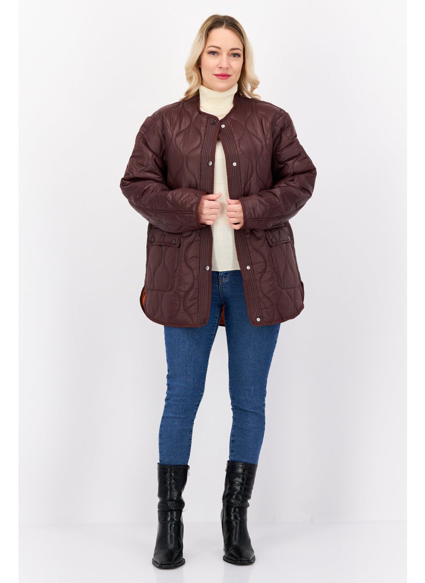 Women Quilted Jacket, Maroon - pzsku/Z187FDCFB44BE3ED299EEZ/45/_/1737641938/42bb8a31-9b4f-4569-9f12-94171f9dfefd