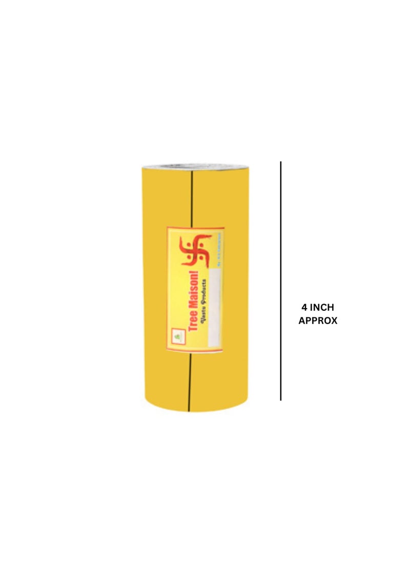 TREEMAISON TREEMAISON Vastu Yellow Color Tape |Size - 4 Inch| Length- 8 Feet (Approx) |Vastu Remedy for Toilet | Main Door Entrance | Tape Remedy | (Pack of 1)  - Image 2
