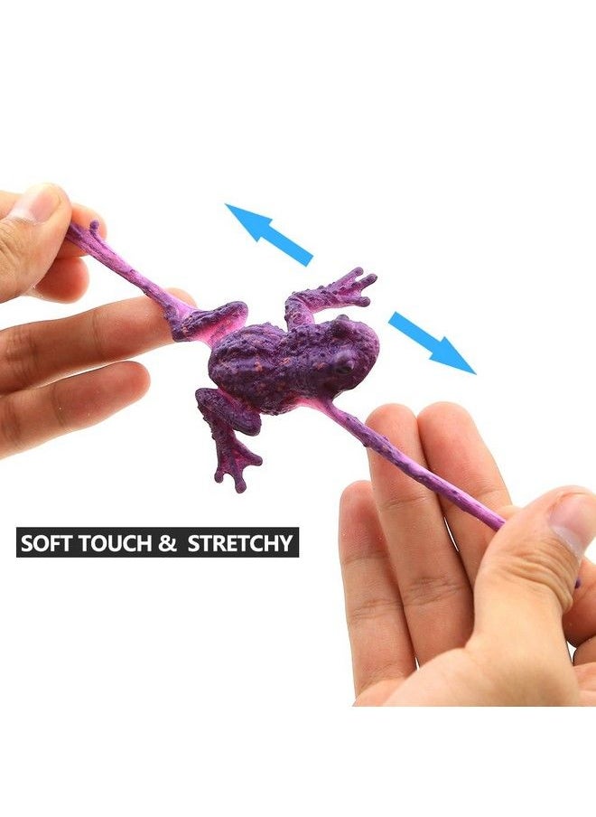 ValeforToy - Frog Toys 12 Pack Mini Rubber Frog Sets Super Stretches Material Tpr With Gift Bag Realistic Frog Figure Toys For Boy - Image 1
