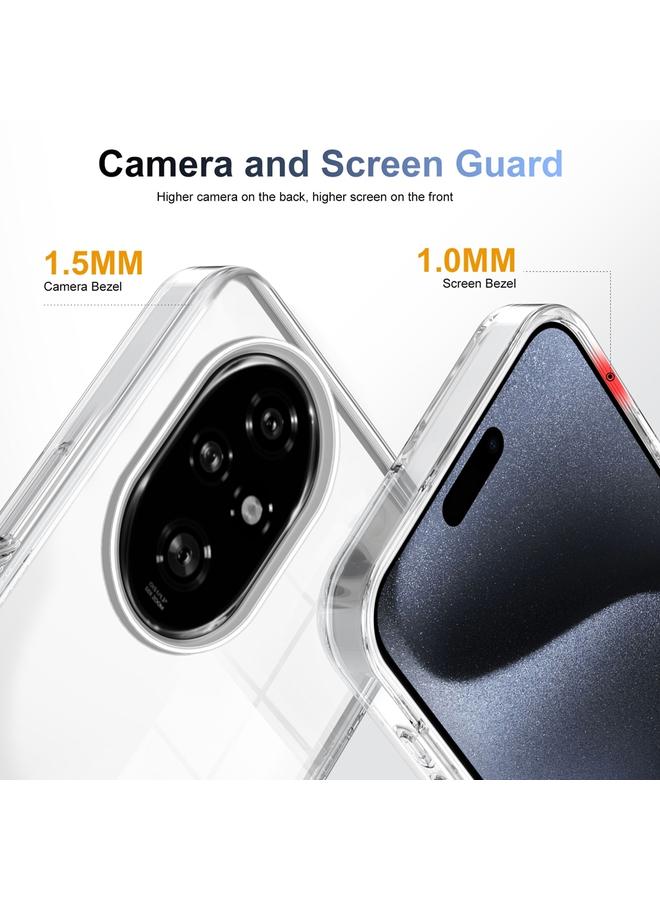 اس-توب جراب هاتف Honor 200 Pro هجين من مادة TPU ومضاد للانزلاق من الأكريليك الشفاف - Image 2