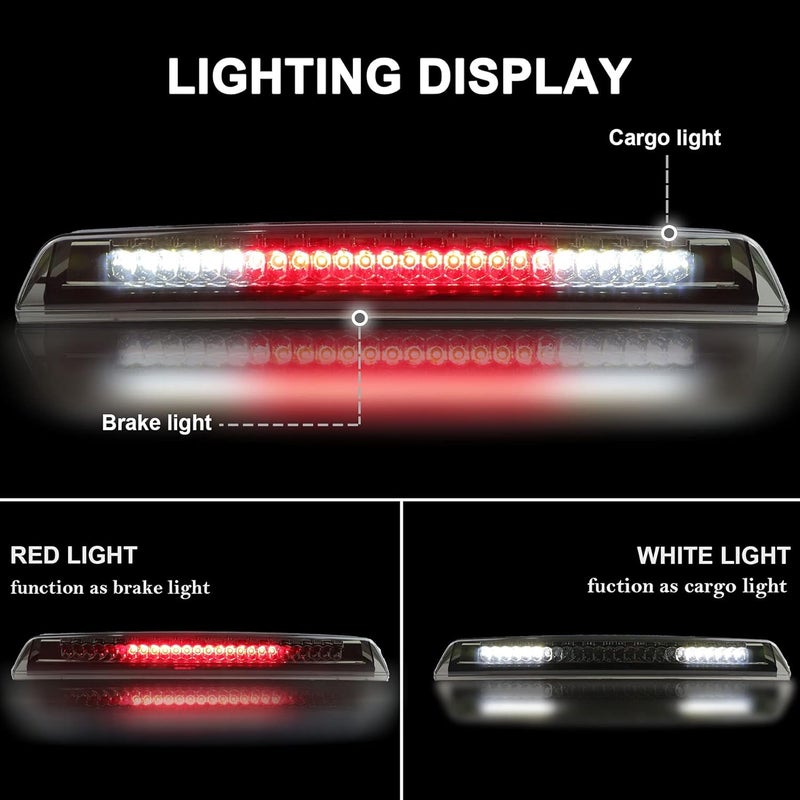 Gubebaili Third Brake Light Assembly for Nissan Titan and Frontier (Smoke Lens) - Image 2