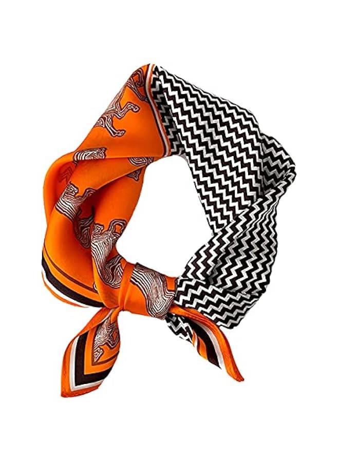 Arabest 100% Real Mulberry Silk Women Small Square Neck Scarfs 21 Lightweight Headscarf Printed Neckerchief Gift Packed  - Image 1