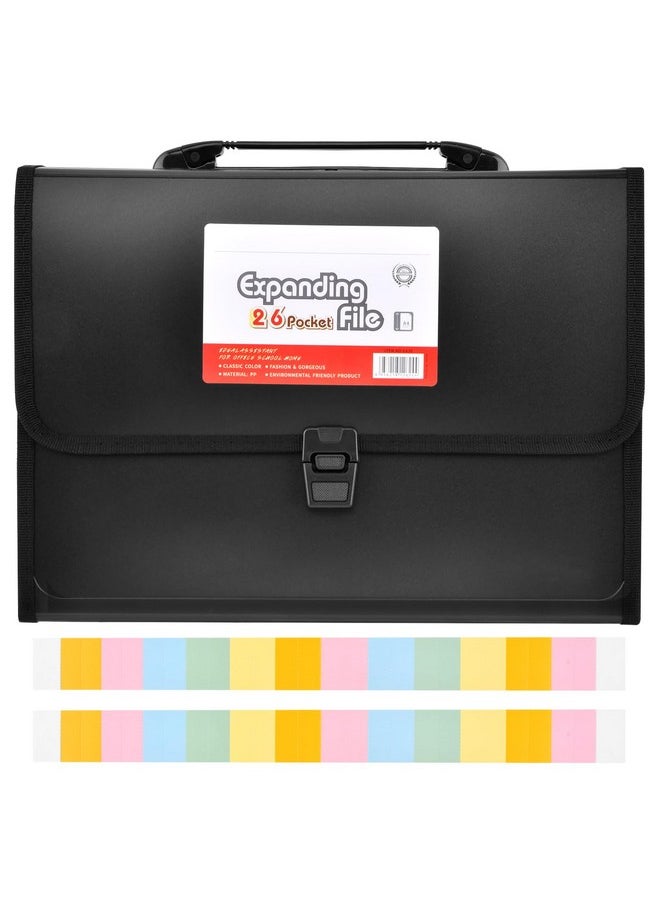LVOERTUIG 26 Pockets Expanding File Accordion Folder with Handle, Letter A4 Paper Size Expandable Plastic File Folder Wallet Portable Document Organizer with Flap & Buckle for Travel School Office  - Image 4