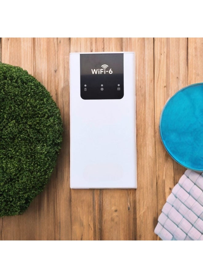 ماركة غير محددة جهاز توجيه محمول لاسلكي محمول بدون بطاقة يعمل بتقنية  WiFi6 ويمكن  استخدامه كباور بانك بقوة 8000 mAh مع مخرجين من نوع سي ومخرج ايثرنت  - Image 3