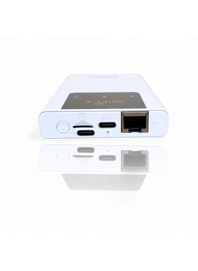 ماركة غير محددة جهاز توجيه محمول لاسلكي محمول بدون بطاقة يعمل بتقنية  WiFi6 ويمكن  استخدامه كباور بانك بقوة 8000 mAh مع مخرجين من نوع سي ومخرج ايثرنت  - Image 2
