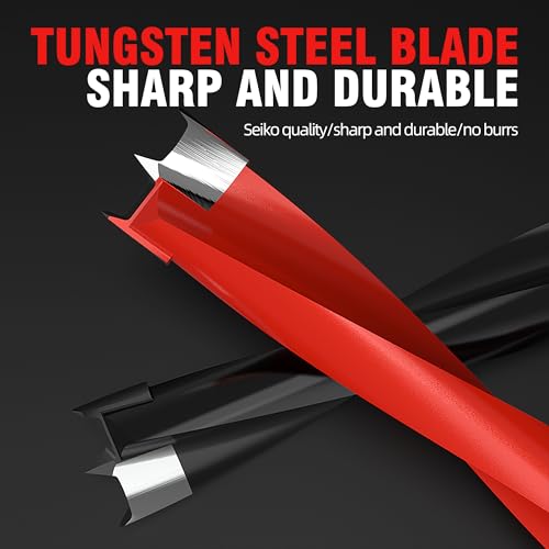 HUHAO Brad Point Boring Bit Dowel Drill Bits 8mm Dia x 70mm Long x 10mm Left Hand Carbide Tipped for CNC Dowel Drilling,Matched Replacement Bits for Hinge Boring Machine - Image 2