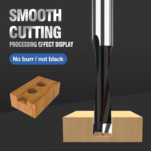 HUHAO Brad Point Boring Bit Dowel Drill Bits 8mm Dia x 70mm Long x 10mm Left Hand Carbide Tipped for CNC Dowel Drilling,Matched Replacement Bits for Hinge Boring Machine - Image 3