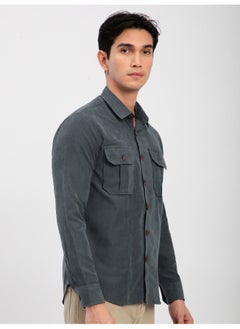 Grey Panel Suede Shirt - pzsku/Z1880310FD1B92AF312B7Z/45/_/1738234612/44b09b33-777d-47a6-abf7-821ffb2a38b8