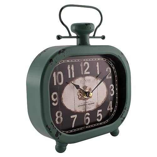 La Crosse Technology La Crosse 404-3425 Distressed Teal Metal Clock - Image 5